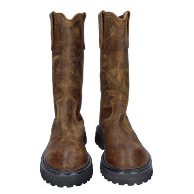 scarpe donna MOMA stivali marrone pelle camoscio 1DW358 VINTAGE BD925 In Vendita