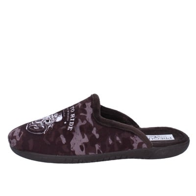 scarpe uomo PREGUNTA pantofole sandali marrone tessuto BX441 In Saldo