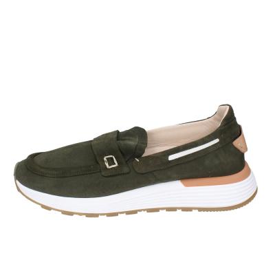 scarpe uomo MOMA mocassini verde camoscio 4FS413-CRPL BC87 Moda