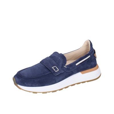 scarpe uomo MOMA mocassini blu camoscio 4FS413-CRPG BC818