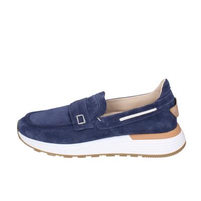 scarpe uomo MOMA mocassini blu camoscio 4FS413-CRPG BC818 Promozione Limitata