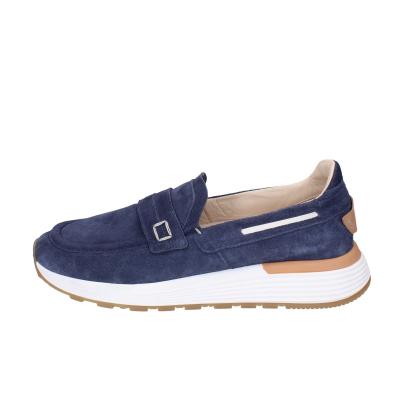 scarpe uomo MOMA mocassini blu camoscio 4FS413-CRPG BC773 2025