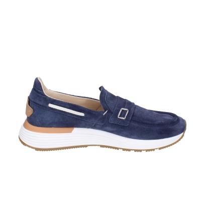 scarpe uomo MOMA mocassini blu camoscio 4FS413-CRPG BC773 2025