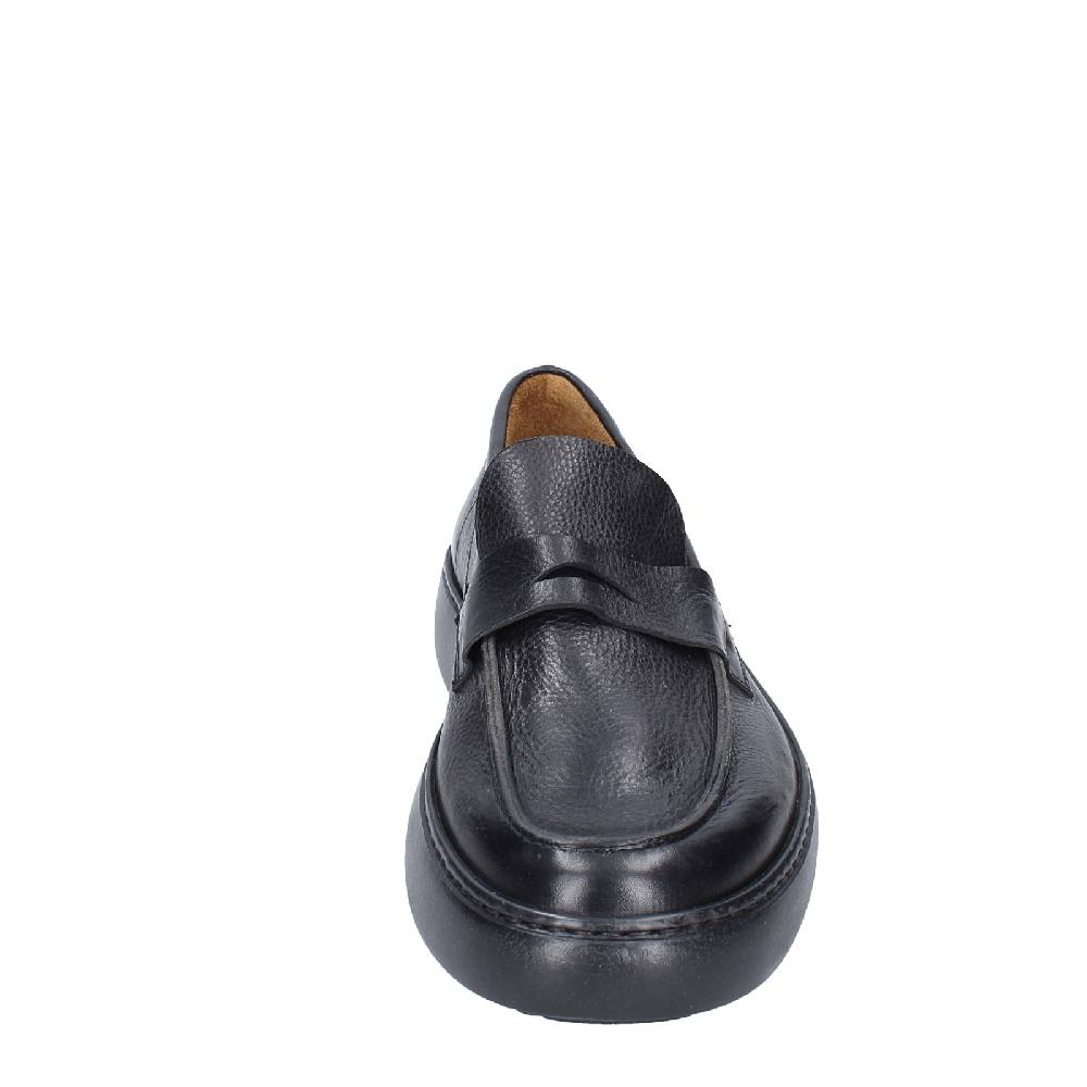 scarpe uomo MOMA mocassini nero pelle 11402E VINTAGE EX385 In Linea