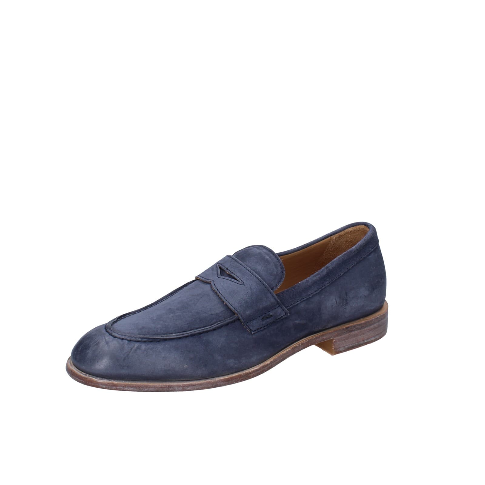 scarpe uomo MOMA mocassini blu camoscio 2E5449-OW EY425