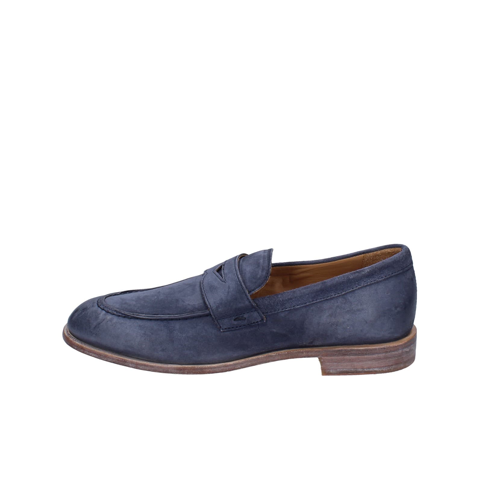 scarpe uomo MOMA mocassini blu camoscio 2E5449-OW EY425 Vendita