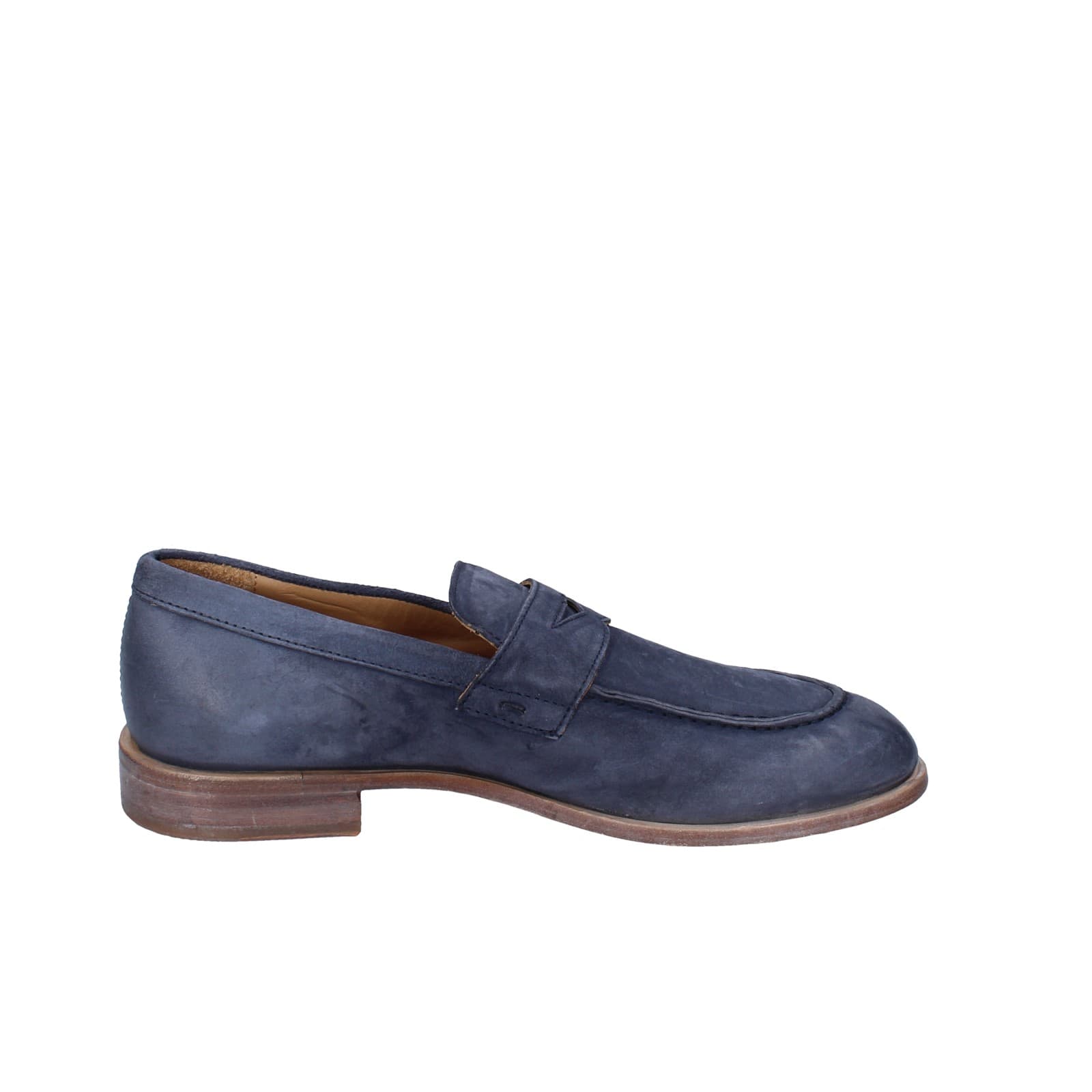scarpe uomo MOMA mocassini blu camoscio 2E5449-OW EY425 Vendita