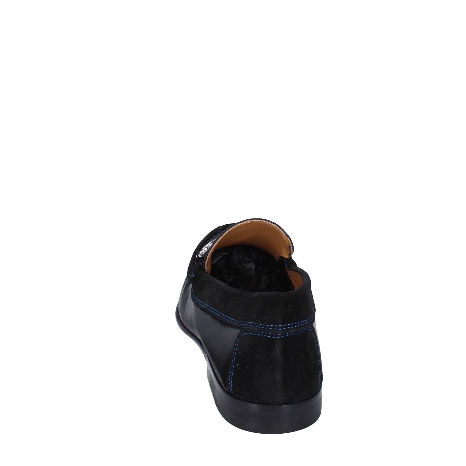 scarpe uomo DONALD PLINER mocassini nero pelle lucida camoscio EY136 Promozione