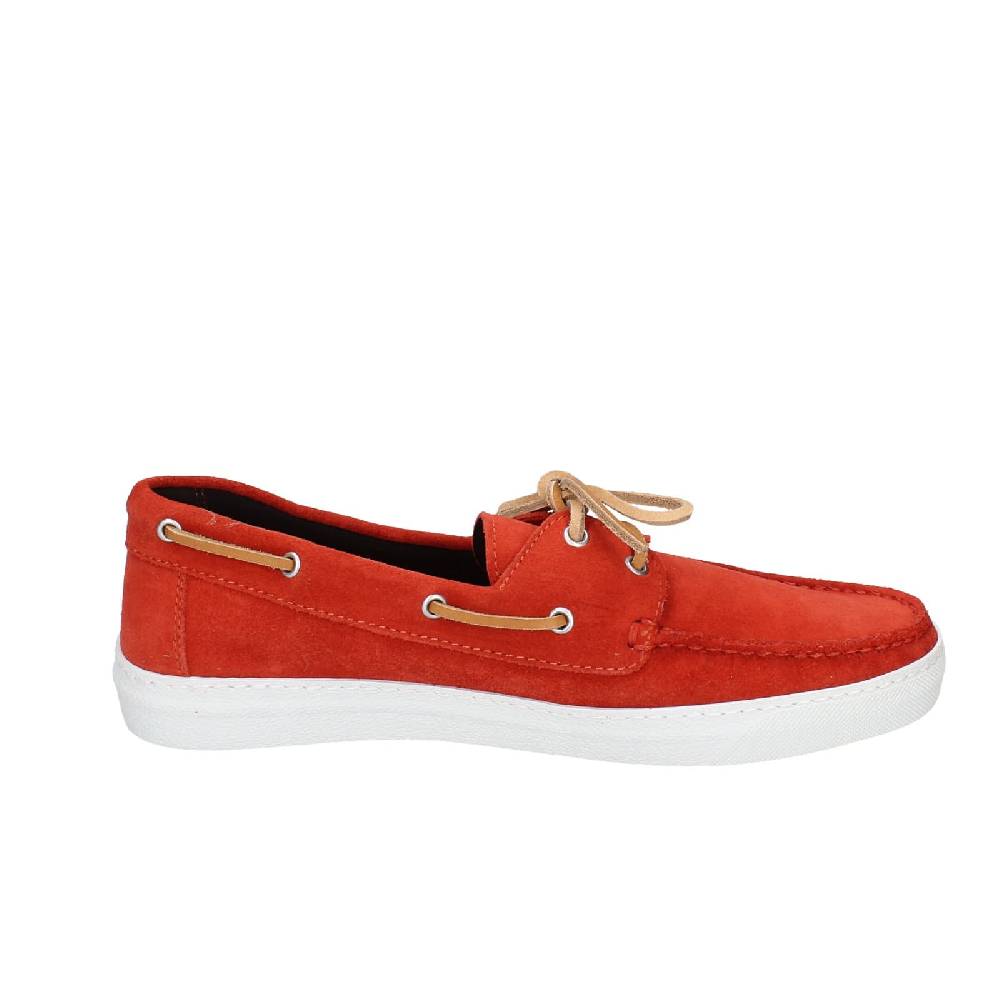 scarpe uomo RALPH LAUREN mocassini rosso camoscio celeste EY147 Spedizione Gratuita