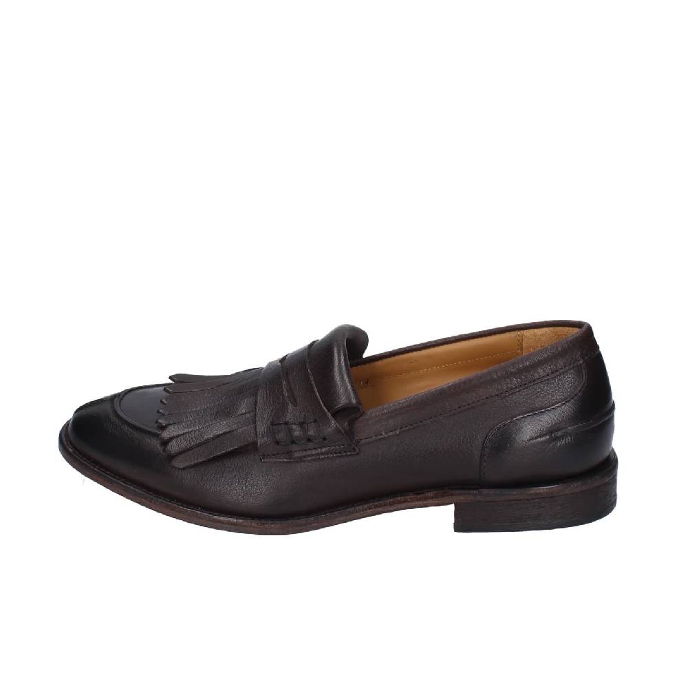 scarpe uomo MANIFATTURE ETRUSCHE mocassini marrone pelle EZ835 Pezzi Unici