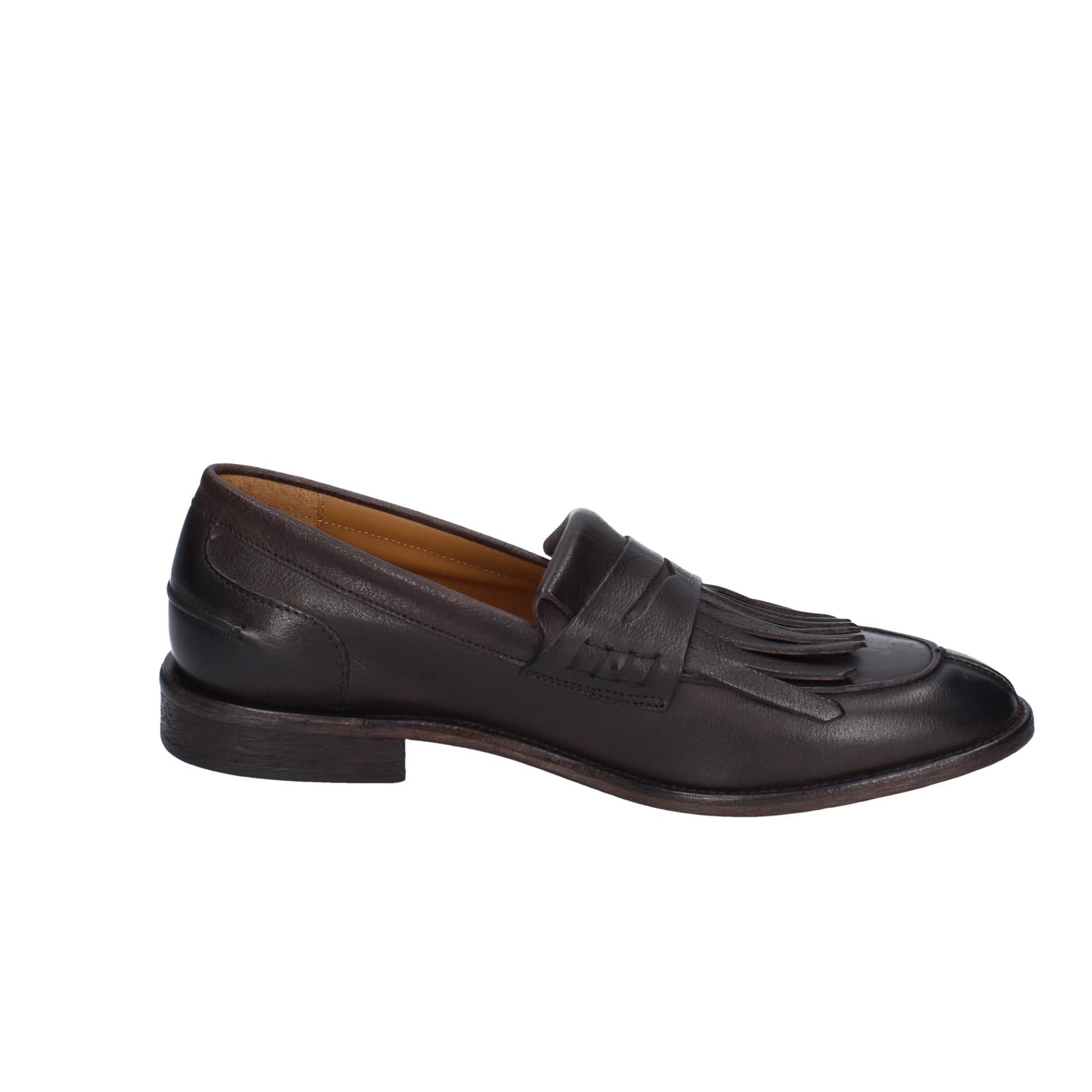 scarpe uomo MANIFATTURE ETRUSCHE mocassini marrone pelle EZ835 Pezzi Unici