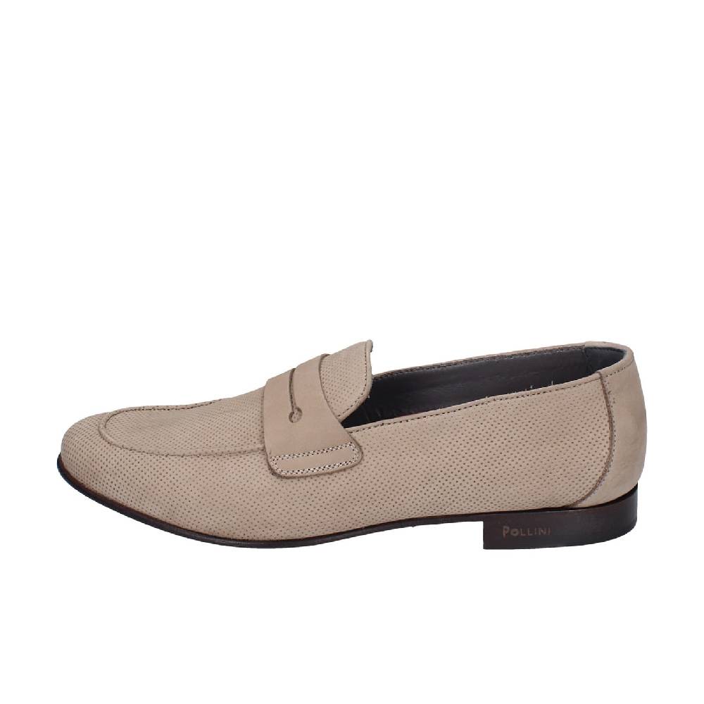 scarpe uomo POLLINI mocassini marrone pelle scamosciata EY33 Soddisfazione Garantita