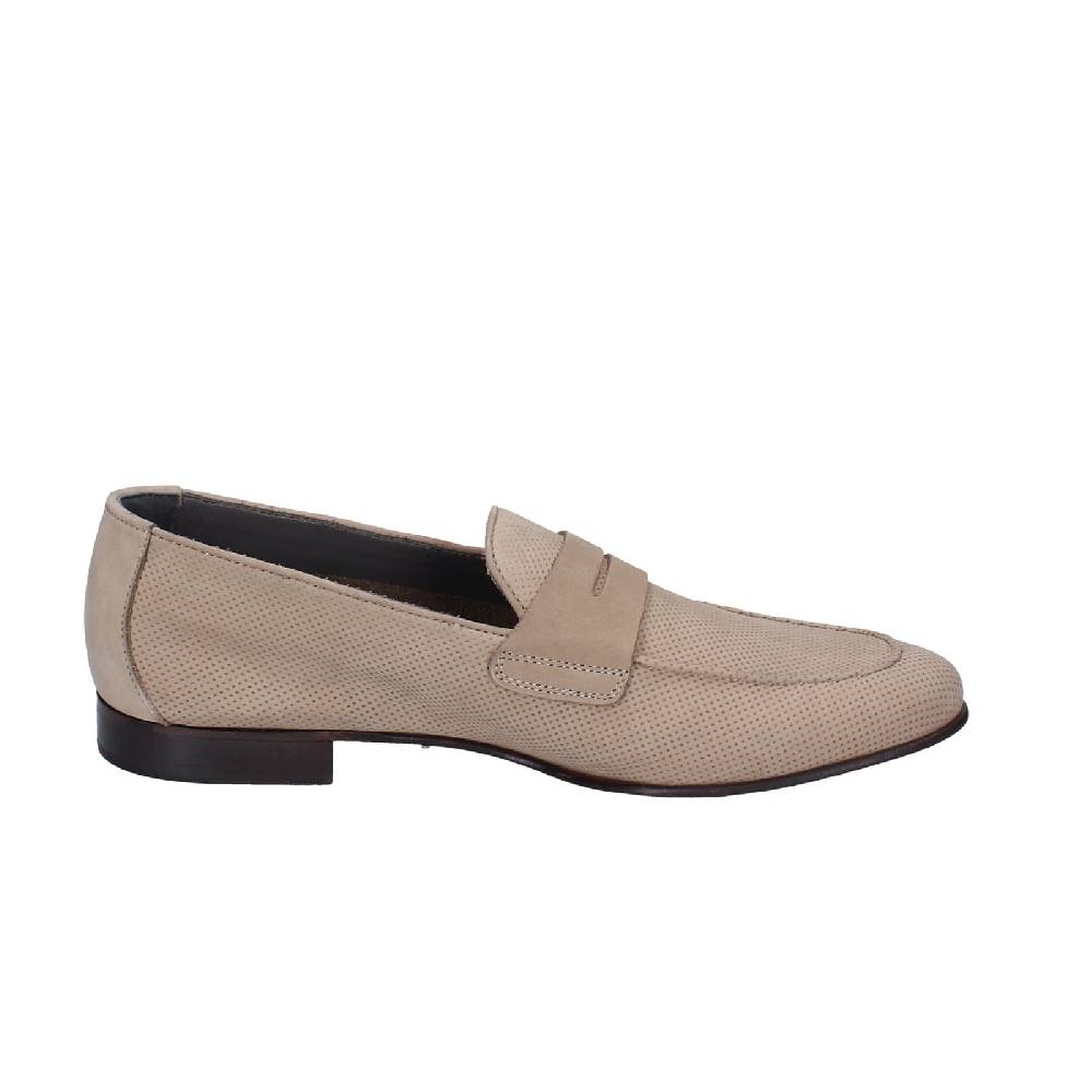 scarpe uomo POLLINI mocassini marrone pelle scamosciata EY33 Soddisfazione Garantita