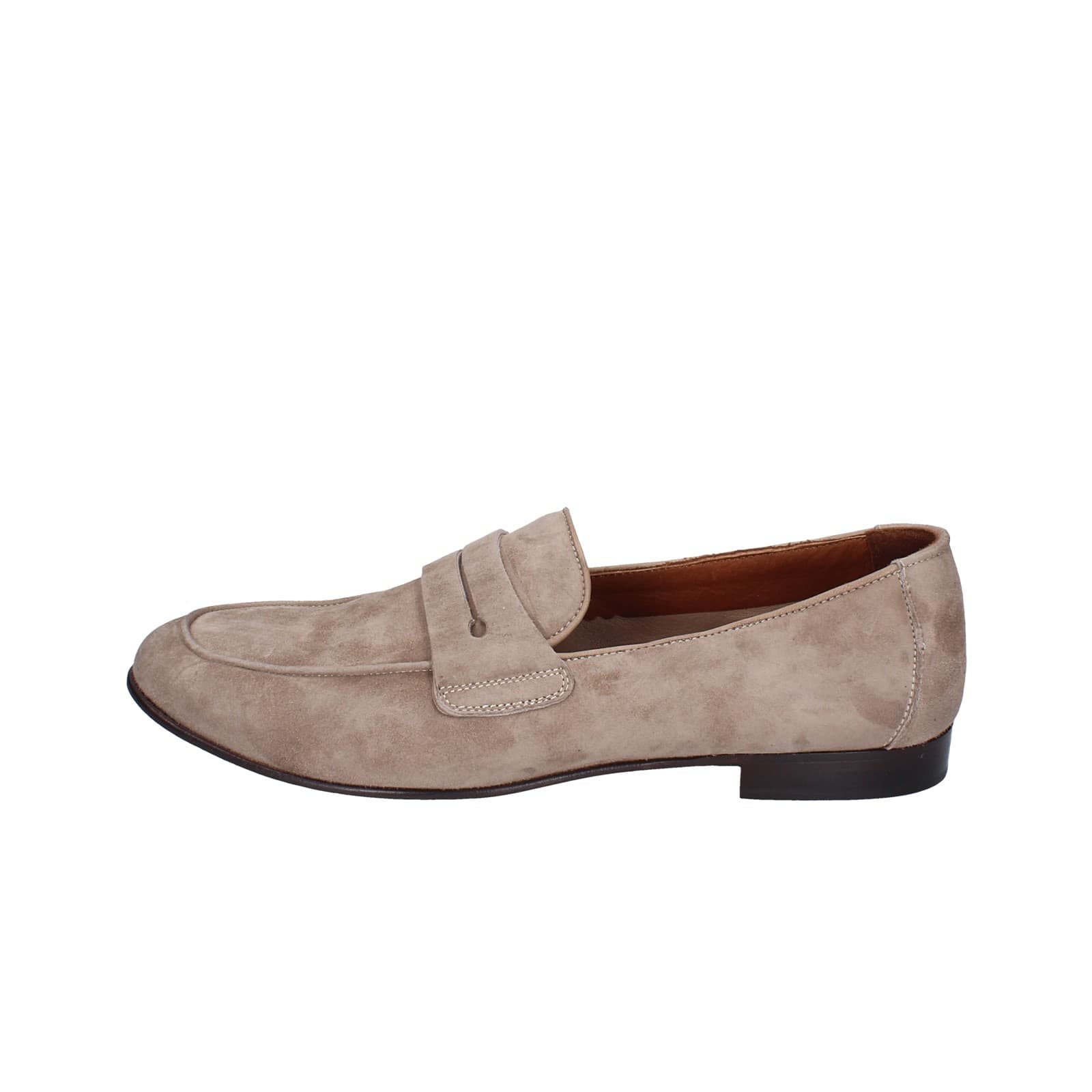 scarpe uomo POLLINI mocassini marrone camoscio EY38 Qualità Garantita