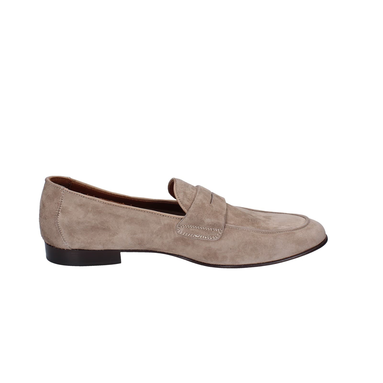 scarpe uomo POLLINI mocassini marrone camoscio EY38 Qualità Garantita