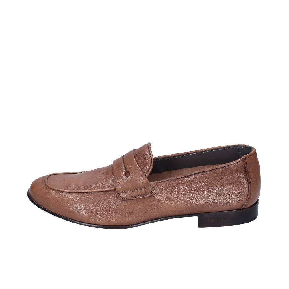 scarpe uomo POLLINI mocassini marrone pelle EY34 Negozi Online