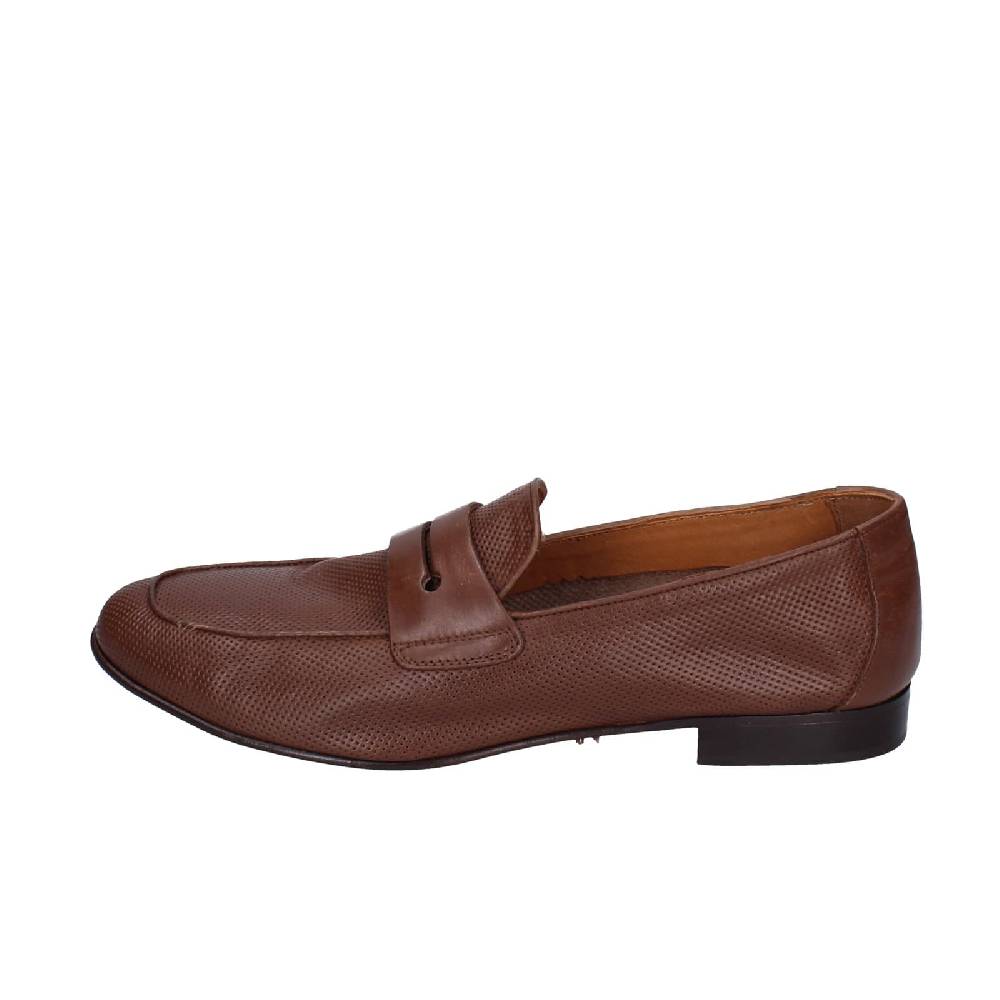 scarpe uomo POLLINI mocassini marrone pelle EY39 Acquista Ora
