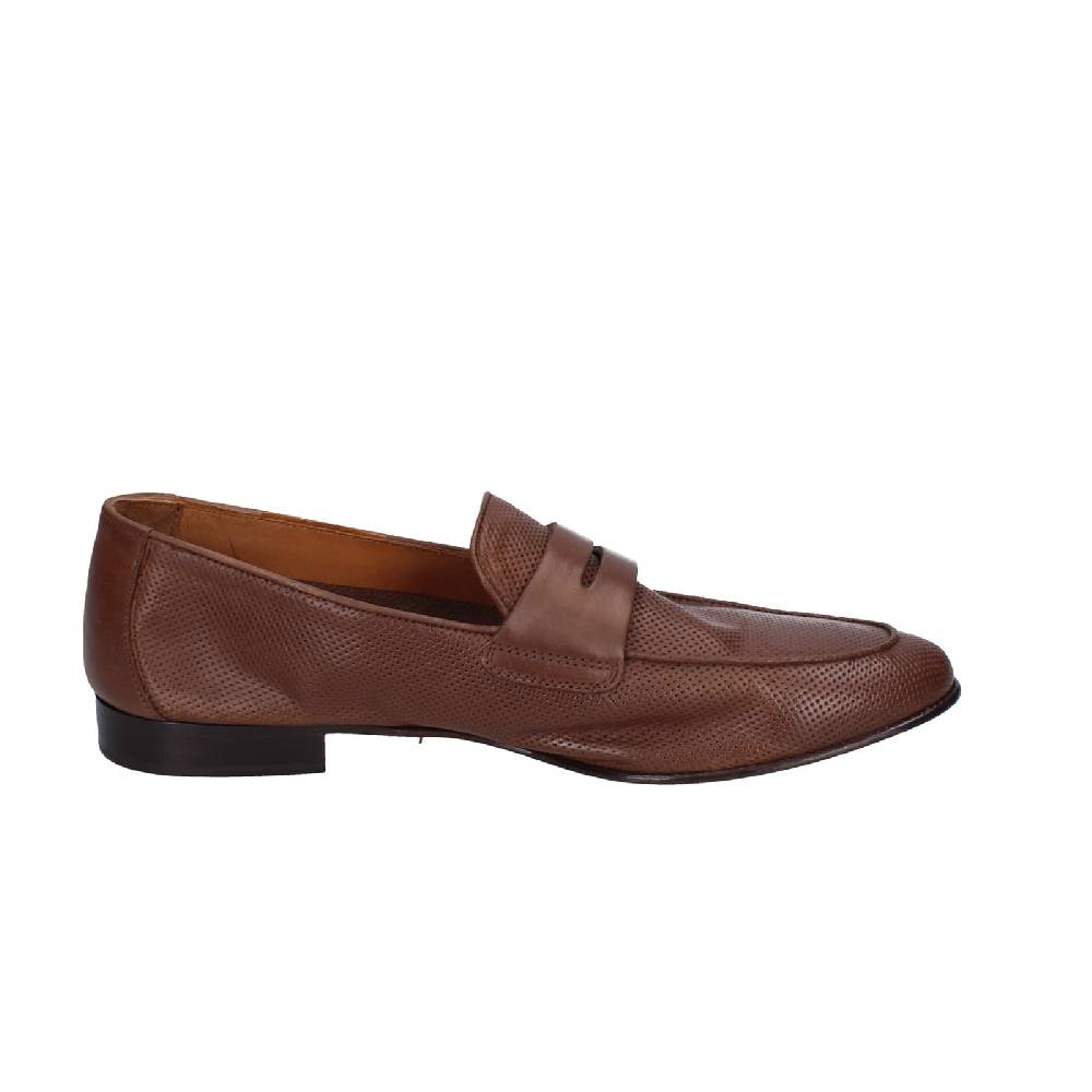 scarpe uomo POLLINI mocassini marrone pelle EY39 Acquista Ora