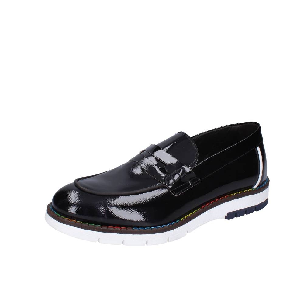 scarpe uomo EVEET mocassini nero vernice EZ230