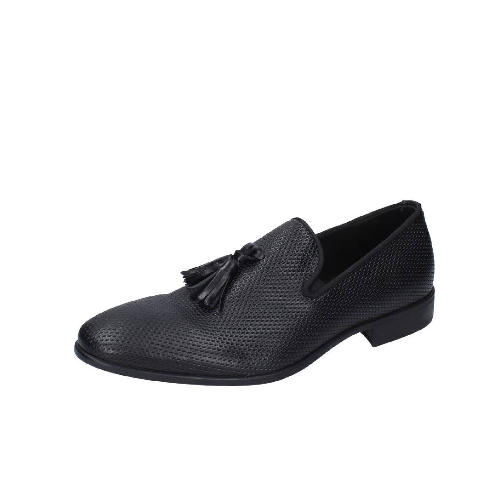 scarpe uomo EVEET mocassini nero pelle EZ224
