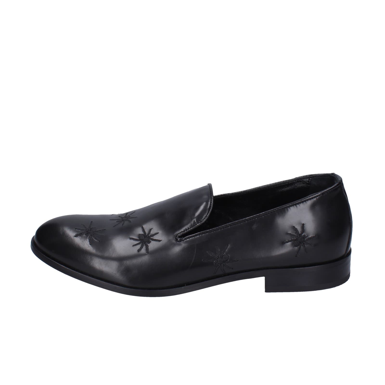 scarpe uomo EVEET mocassini nero pelle EZ231 Prezzo Ridotto
