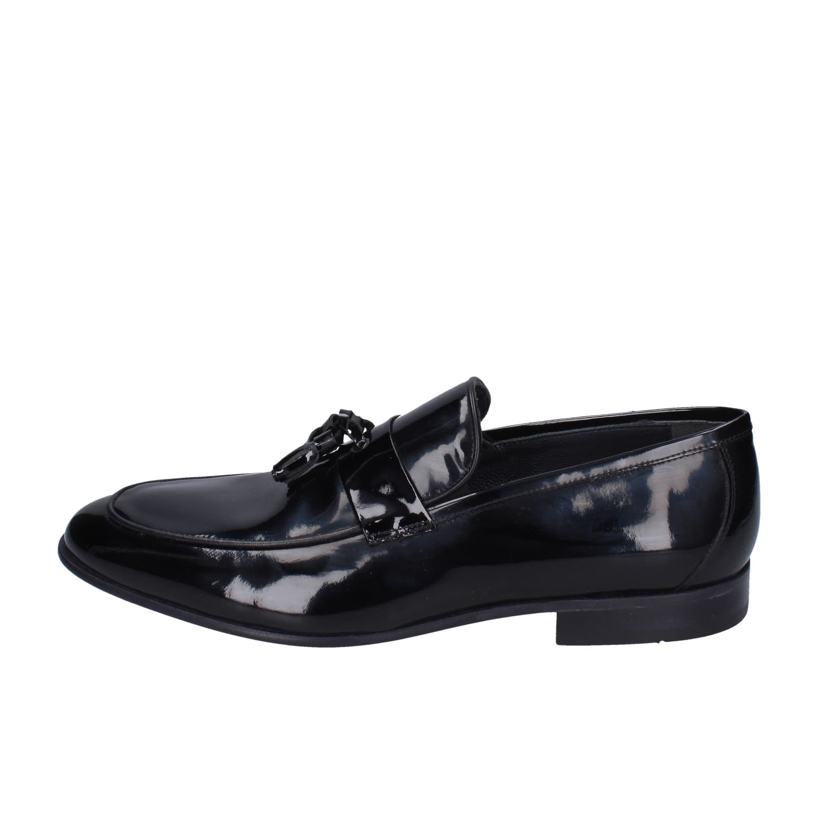 scarpe uomo EVEET mocassini nero vernice EZ91 Sottocosto