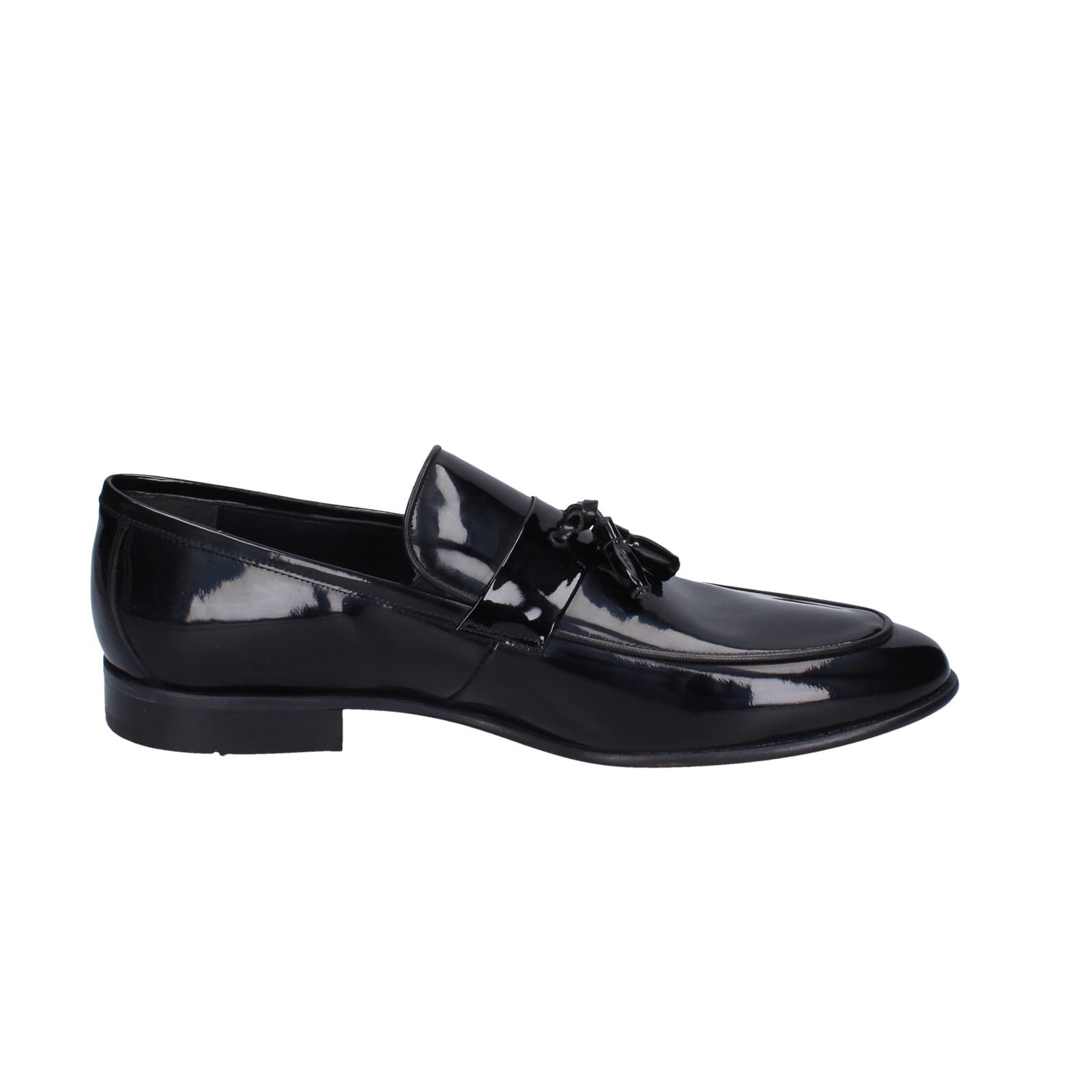 scarpe uomo EVEET mocassini nero vernice EZ91 Sottocosto