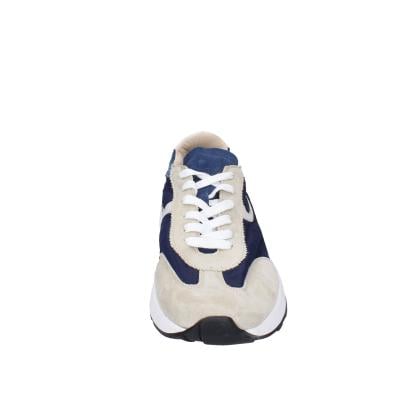 scarpe uomo MOMA classiche blu camoscio beige tela 4AS414-CRNC BC85 Sconto