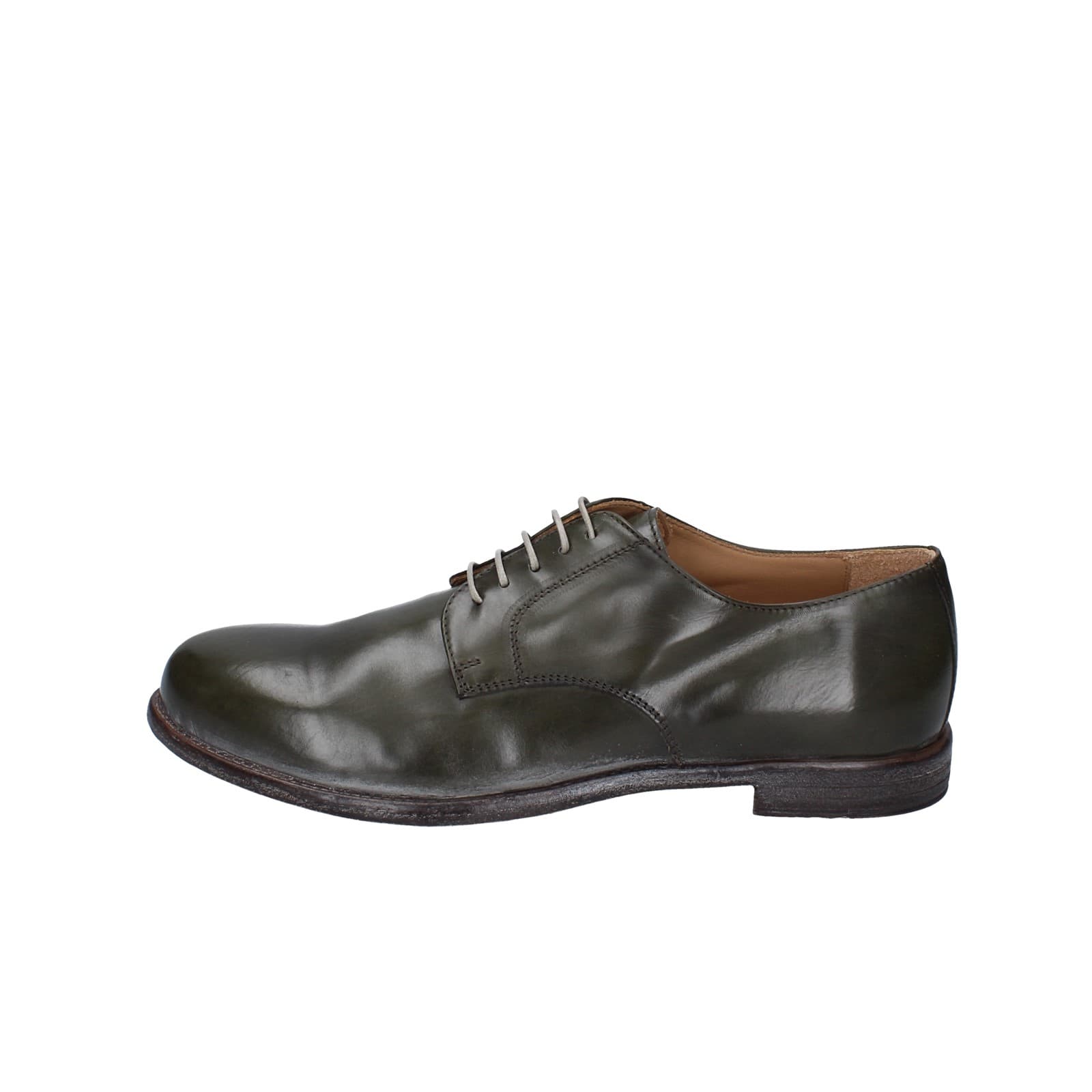 scarpe uomo MOMA classiche verde pelle 2AS433-MU EY448 Economico