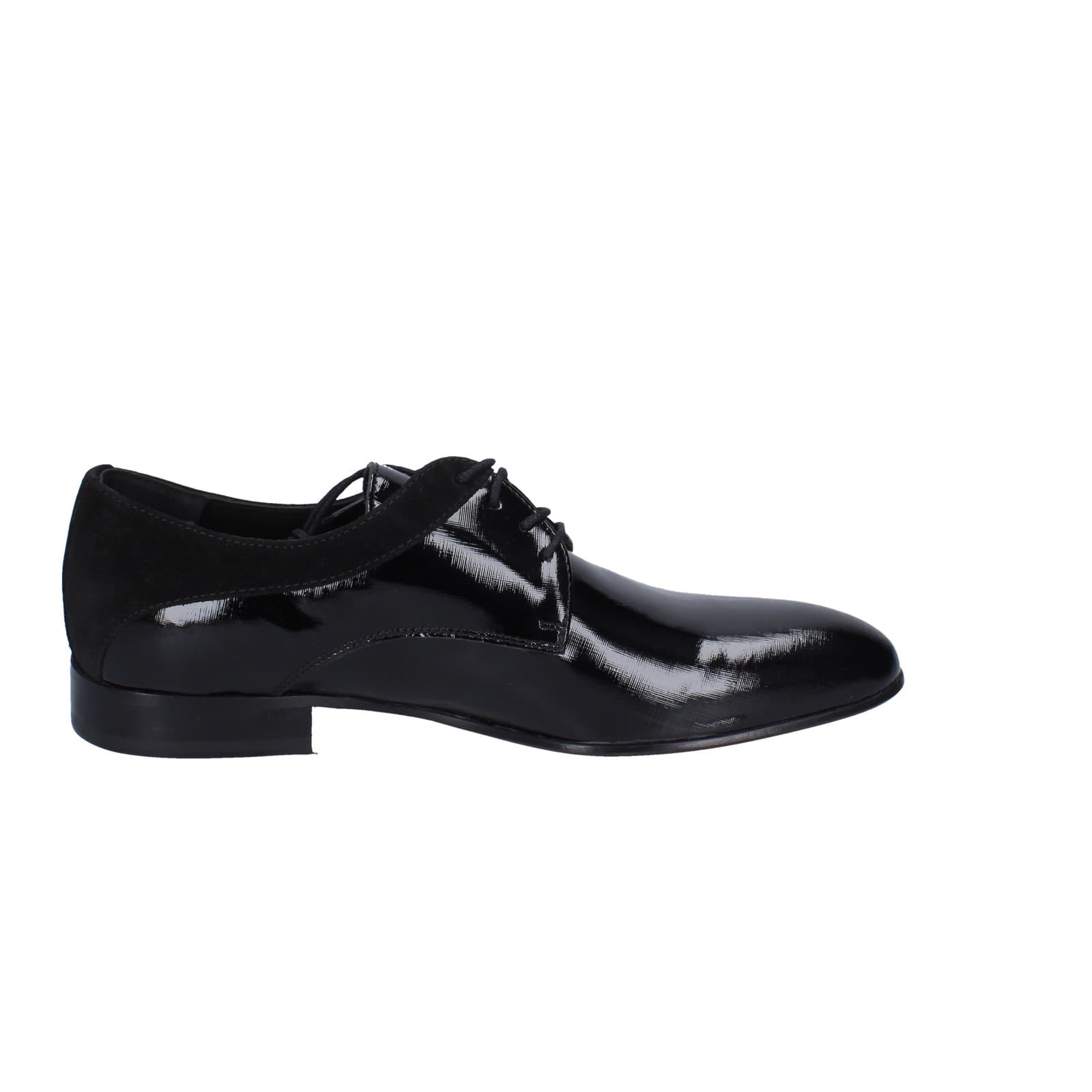scarpe uomo EVEET classiche nero vernice velluto 15010 EZ120 Saldi