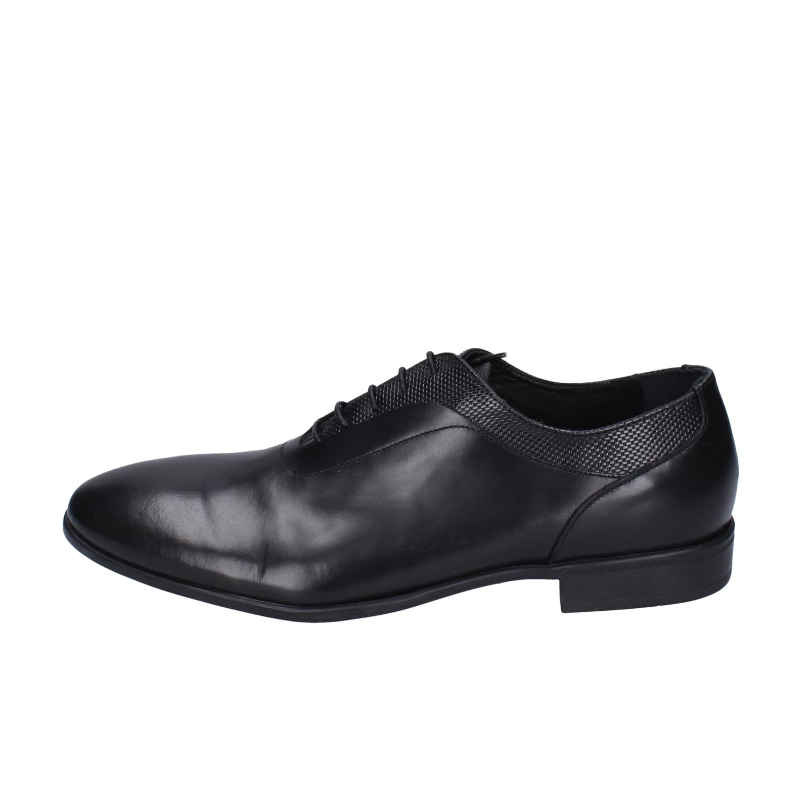 scarpe uomo EVEET classiche nero pelle EZ92 Saldi Di Fabbrica