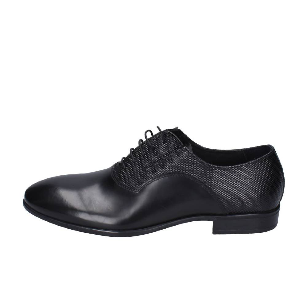 scarpe uomo EVEET classiche nero pelle EZ98 Nuova