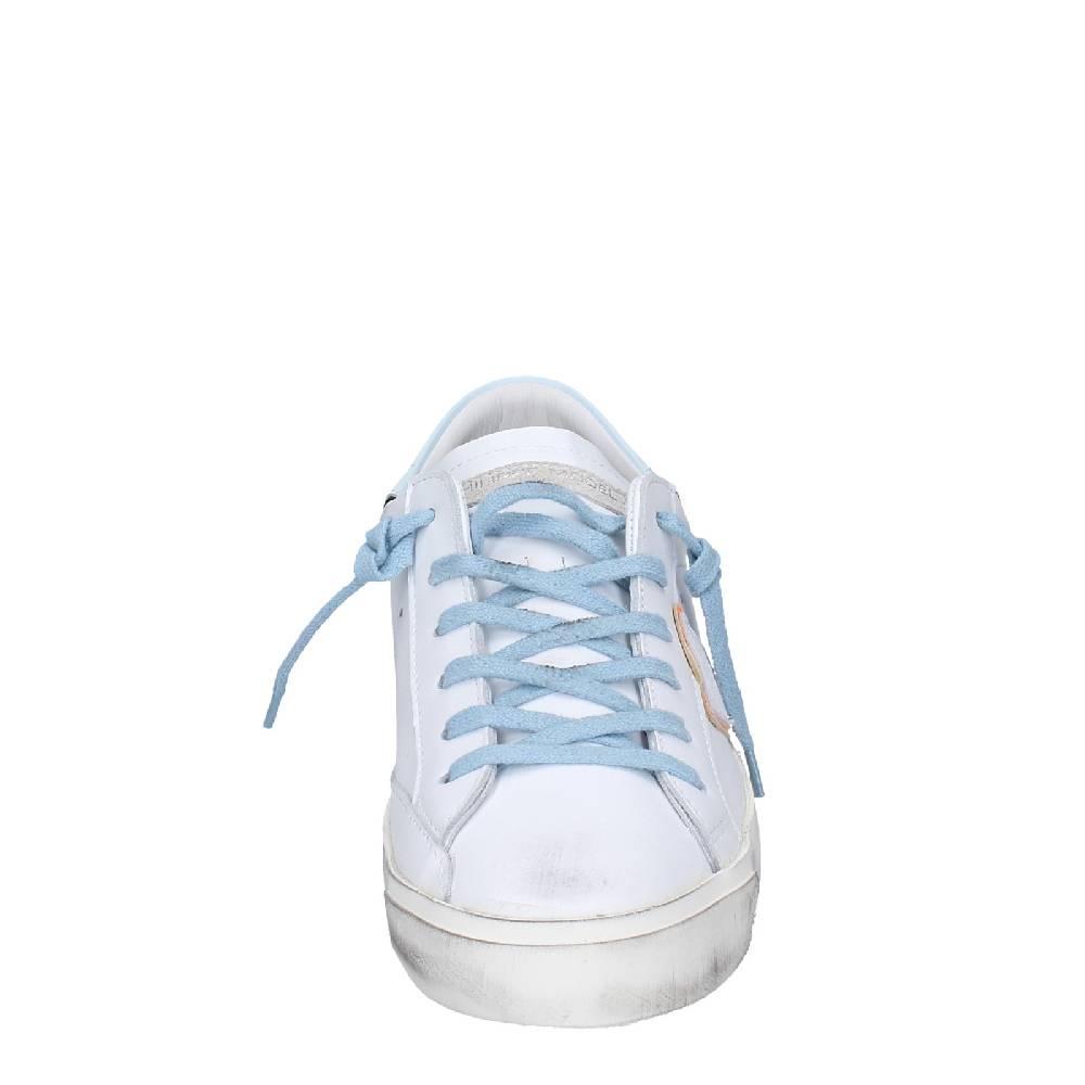 scarpe uomo PHILIPPE MODEL sneakers bianco pelle blu VINTAGE EX357 2025