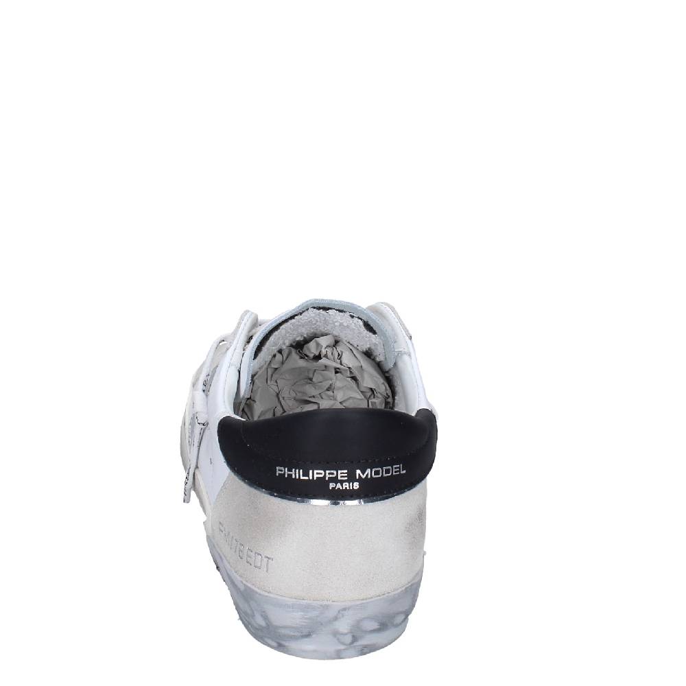 scarpe uomo PHILIPPE MODEL sneakers bianco pelle camoscio EX564 In Linea
