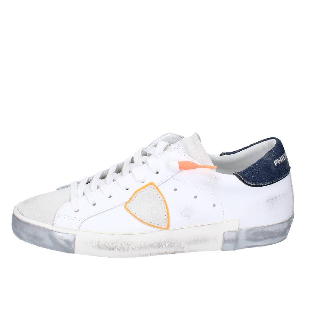 scarpe uomo PHILIPPE MODEL sneakers bianco pelle camoscio VINTAGE EX344 Soddisfazione Garantita