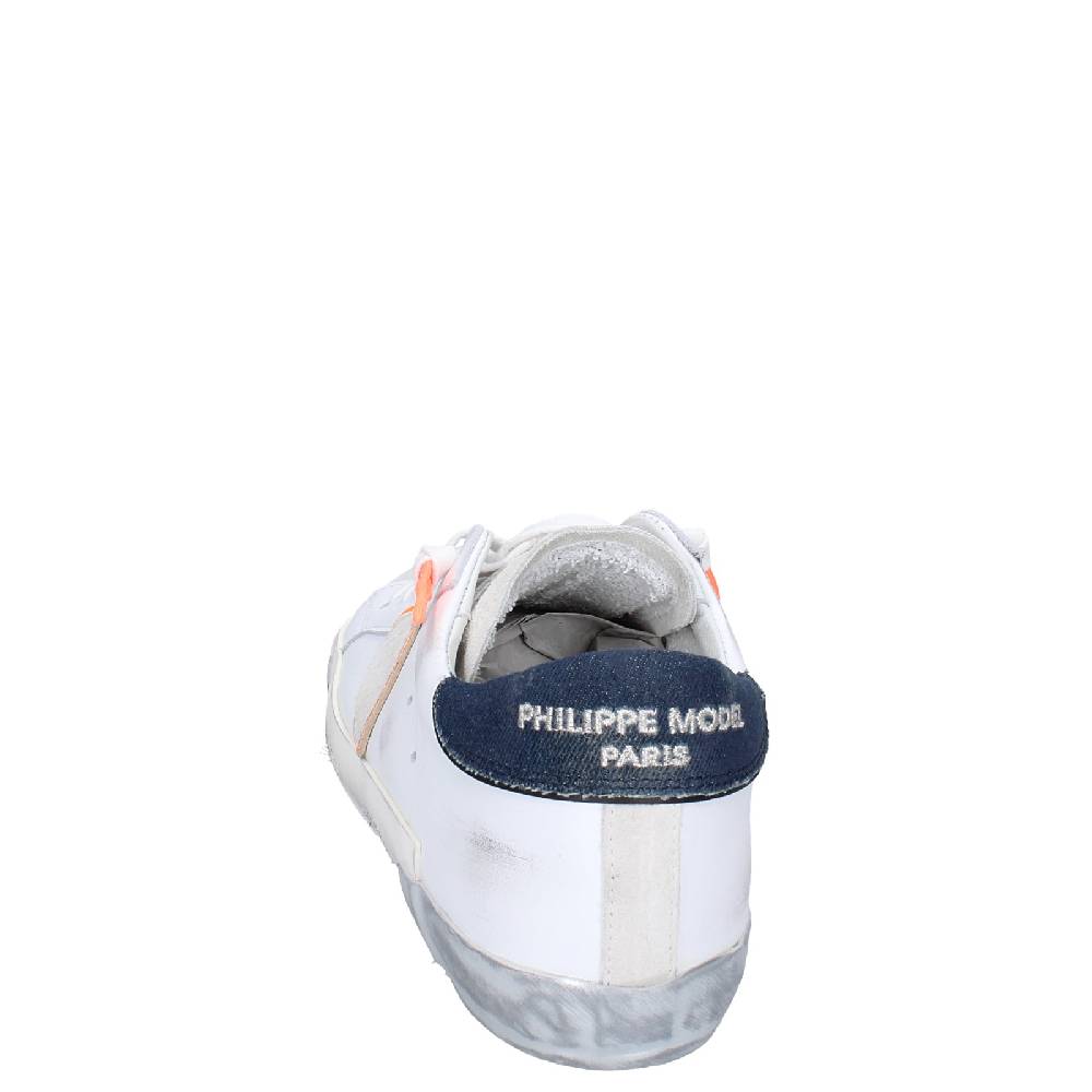 scarpe uomo PHILIPPE MODEL sneakers bianco pelle camoscio VINTAGE EX344 Soddisfazione Garantita