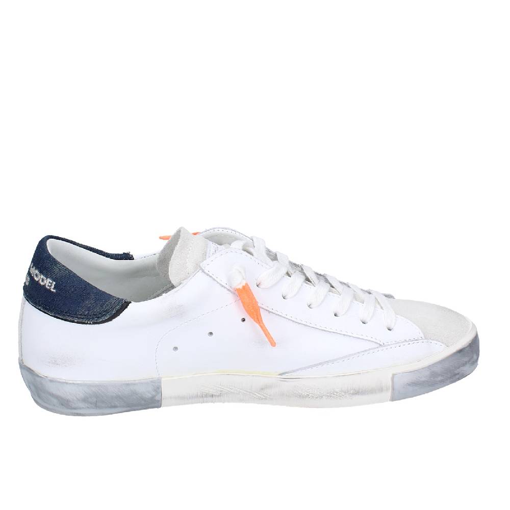 scarpe uomo PHILIPPE MODEL sneakers bianco pelle camoscio VINTAGE EX344 Soddisfazione Garantita