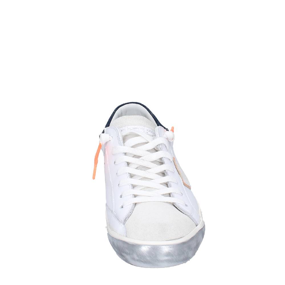 scarpe uomo PHILIPPE MODEL sneakers bianco pelle camoscio VINTAGE EX344 Soddisfazione Garantita
