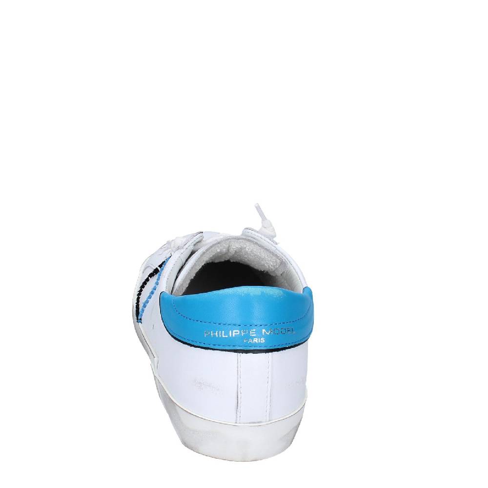 scarpe uomo PHILIPPE MODEL sneakers bianco pelle blu VINTAGE EX360 Acquista Ora