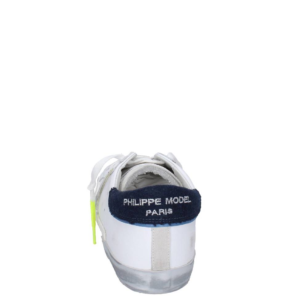 scarpe uomo PHILIPPE MODEL sneakers bianco pelle beige camoscio VINTAGE EX334 Consegna Veloce
