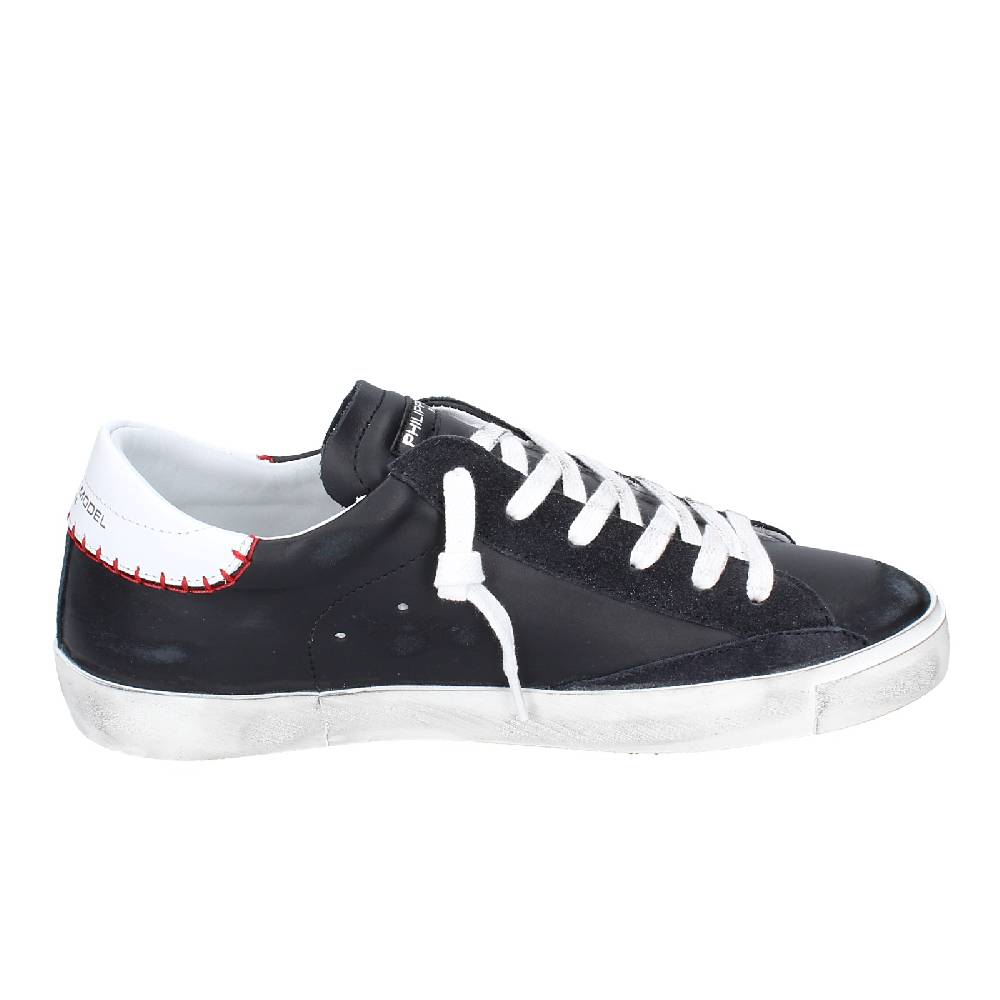 scarpe uomo PHILIPPE MODEL sneakers nero pelle VINTAGE EX338 Fino Al -60%