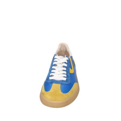 scarpe uomo MOMA sneakers blu camoscio giallo pelle 4AS420-CRVL BC745 Sottocosto
