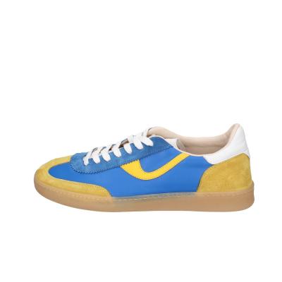 scarpe uomo MOMA sneakers blu camoscio giallo pelle 4AS420-CRVL BC745 Sottocosto