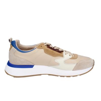 scarpe uomo MOMA sneakers beige pelle blu 4AS401-CRP BC260 Convenienza