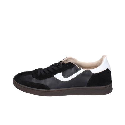 scarpe uomo MOMA sneakers nero pelle bianco camoscio 4AS420-CRVF BC746 Novità