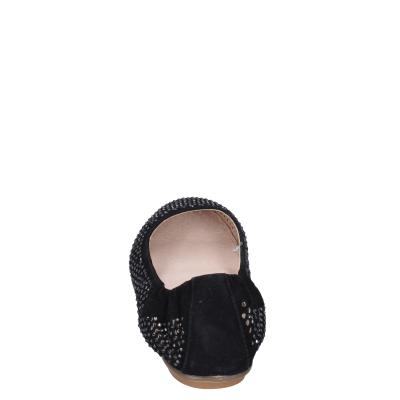 scarpe donna CAFè NOIR ballerine nero camoscio strass MEL501 BF398 Presa