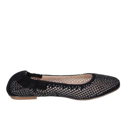 scarpe donna CAFè NOIR ballerine nero camoscio strass MEL501 BF398 Presa