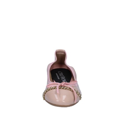 scarpe donna CROWN ballerine rosa vernice BZ941 Economico