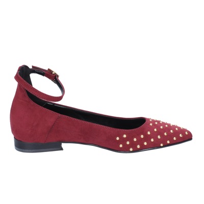 scarpe donna OLGA RUBINI ballerine bordeaux camoscio BS830 Saldi