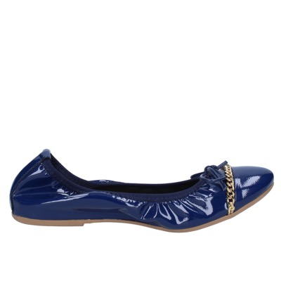 scarpe donna CROWN ballerine blu vernice BZ948 Hotsell